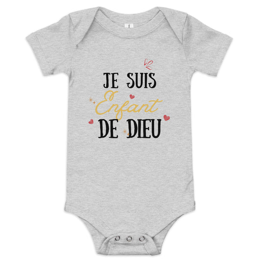 Body à manches courtes Je suis enfant de Dieu