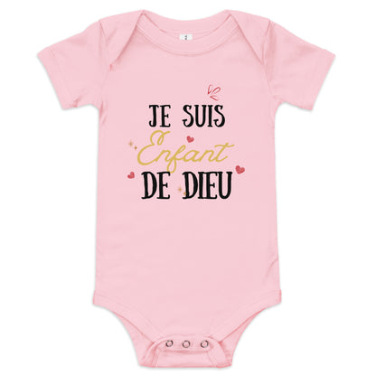 Body à manches courtes Je suis enfant de Dieu