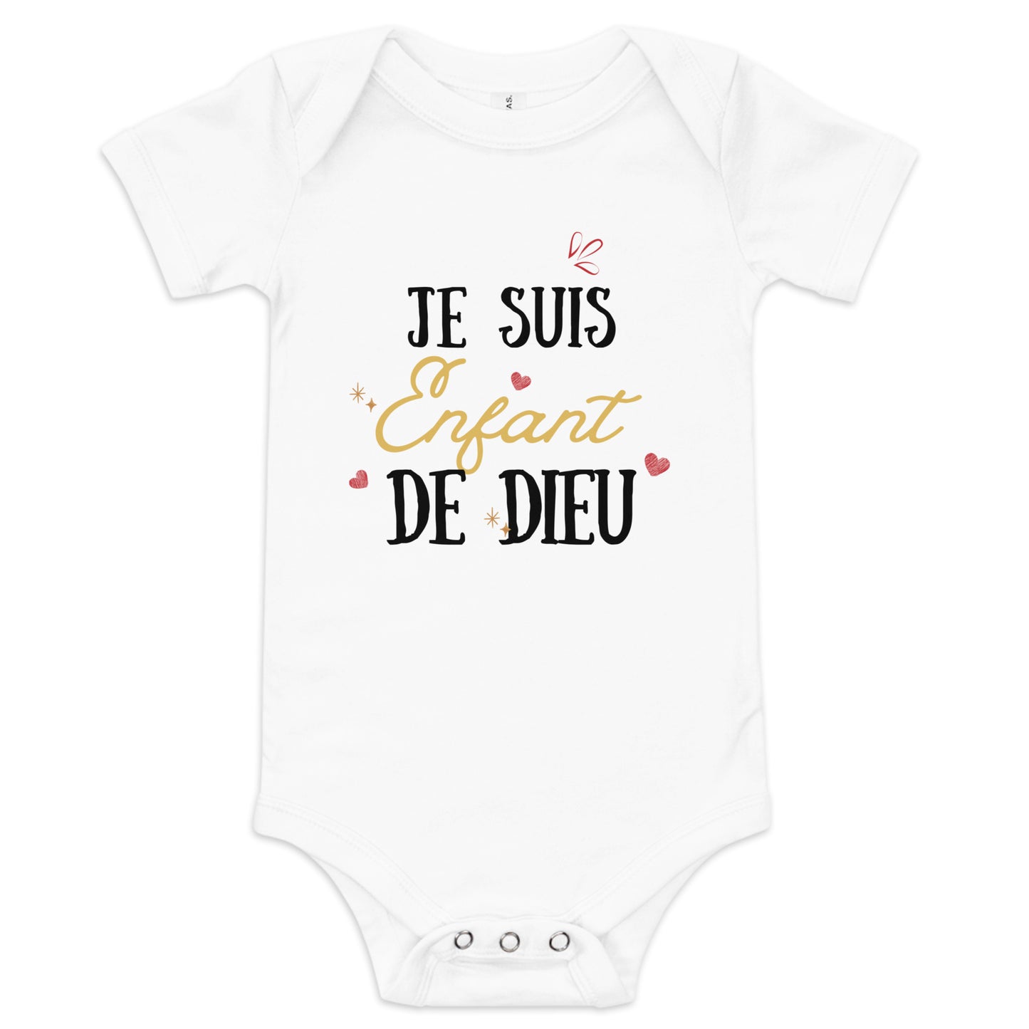 Body à manches courtes Je suis enfant de Dieu