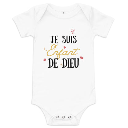Body à manches courtes Je suis enfant de Dieu